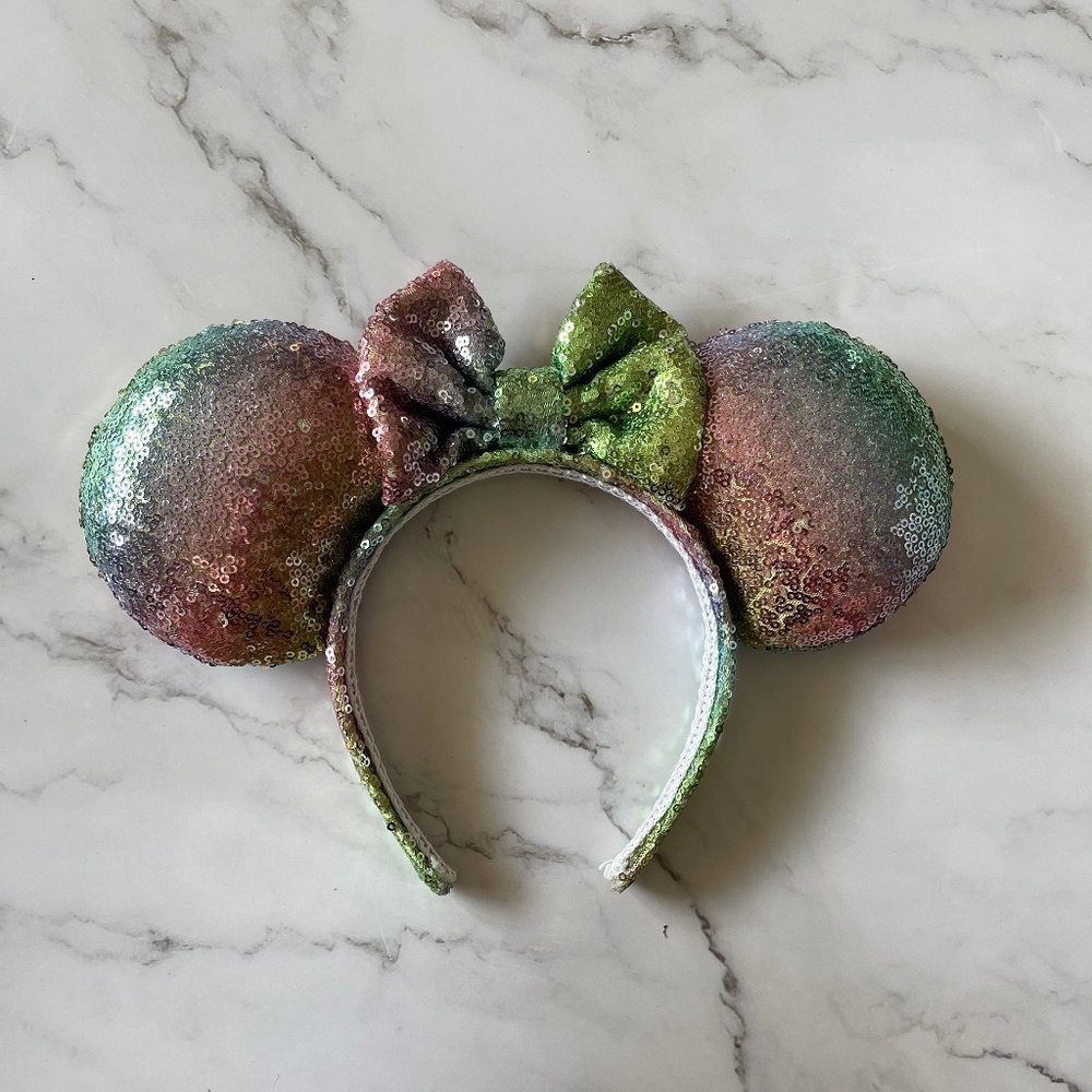 Pastel Rainbow Minnie Ears